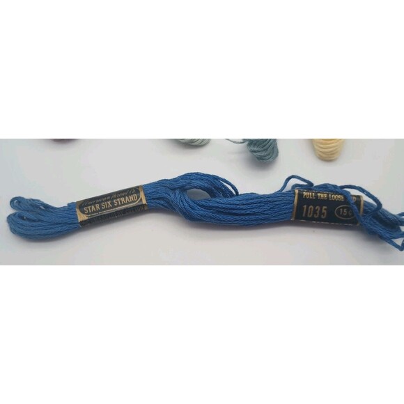 12 Vtg J&P Coats Susan Bates Anchor American Thread Star Six Strand Floss Lot - Picture 4 of 4